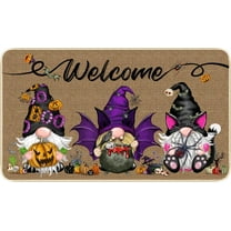 ASKETAM Halloween Doormat Indoor/Outdoor Non-Slip Carpet 19.5" x 31.3" (Gnome)