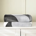 thumbnail image 3 of Erosebridal Grey Abstract Geometry Throw Blanket for Couch 40x50, Modern Triangle Plush Blanket, 3 of 7