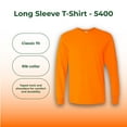 thumbnail image 4 of Gildan Hi-Vis Long Sleeve T-Shirt, Workwear Tee 5.3 oz, Safety Orange Shirts Size-L, 4 of 5