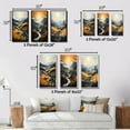 thumbnail image 4 of Designart "Countryside Misty Morning Collage III" Landscape & Nature Wall Art Set Of 3 - Yellow Countryside Gallery Set For Office Decor, 4 of 7