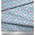 thumbnail image 2 of Soimoi Blue Poly Georgette Fabric Flower & Butterfly Print Fabric by Yard 42 Inch Wide, 2 of 3
