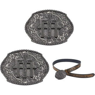 Fibbia Per Cintura Western Con Teschio Pirata, Metallo, 90x70 Mm, Per Cinture Fino A 4 Cm, Urban Backwoods