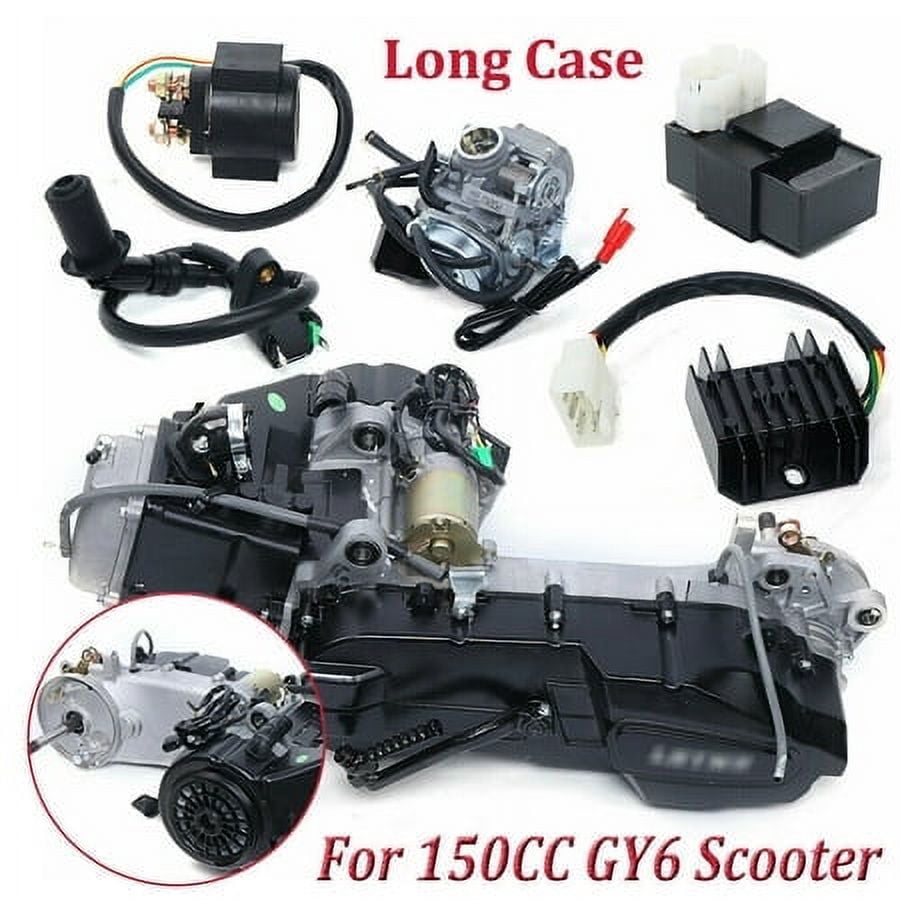 Long Case 150CC GY6 Single Cylinder 4-Stroke Scooter Complete Engine Motor