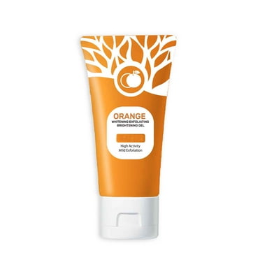 Sunshinehomely Orange Enzymes Exfoliating Brightening Gel, Orange Exfoliating Gel, Deep Cleansing Face and Body Exfoliating Scrub Gel, 50g