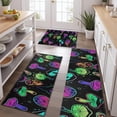 thumbnail image 2 of Purple Mushroom Star Black Pattern Kitchen Rugs Sets Of 3,Kitchen Runner Rugs Non Skid Washable,Decorative Kitchen Floor Mats for Kitchen,Sink,Laundry,17"x30"+ 17"x47" + 17"x59", 2 of 6