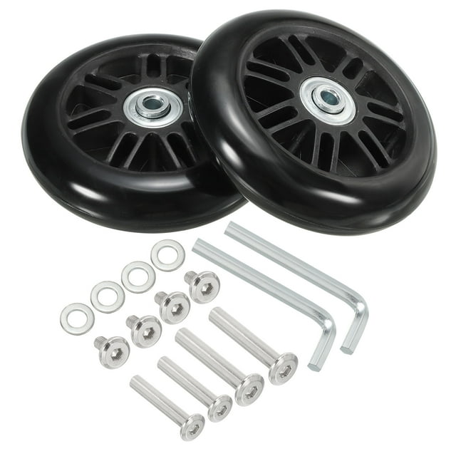 Unique Bargains Kit de Roues de Valise de Remplacement, Roulettes Pivotantes 94mmx24mm