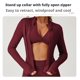 thumbnail image 4 of Chaqueta de Yoga for mujer, chaqueta de Yoga deportiva for correr al aire libre con cremallera, chaqueta de manga larga, ropa de Yoga de secado rápido for niñas, 4 of 7