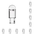 thumbnail image 3 of Scienceny 10 piezas de luces LED para coche, bombillas para salpicadero, lámparas universales para remolque de caravana, accesorios, piezas de repuesto, Type1 NO1 Scienceny CBP227795, 3 of 6