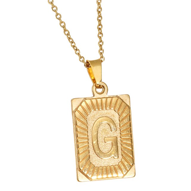 Collar con colgante de letra Yinane Hip Hop San Valentín