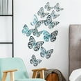 thumbnail image 5 of XMMSWDLA Wall Hanging Decor 12pcs 3d Metal Texture Hollow Butterfly Wall Stickergreen Background Backdrop, 5 of 6