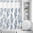 thumbnail image 2 of No Hook Shower Curtain, Blue Botanical Shower Curtains for Bathroom with See Through Top Window, Pastoral Elegant Spring Floral Waterproof & Washable Bath Curtain Stall 48"x72", 2 of 9