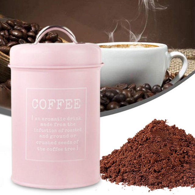 Bote de café hermético BLESIY tarro de Chocolate seco de 1,2 L organizador de cubos contenedor de cocina para estante y armario Rosa claro