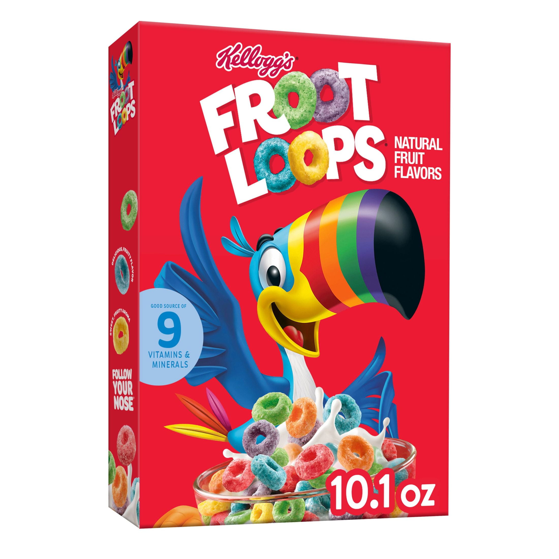 Kellogg's Froot Loops Original Cold Breakfast Cereal, 10.1 oz