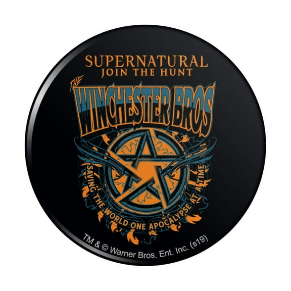Supernatural The Winchester Bros Pinback Button Pin