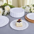 thumbnail image 3 of 36PCS White Plastic Plates, Heavy Duty White Disposable Premium 7.5inch Dessert Cake Salad Appetizer Plates Hard Plastic Platos Disposable for Party Wedding, 3 of 17