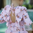 thumbnail image 5 of LYMAYTER Baby Toddler Girl Long Sleeve Ruffle Swimsuit One Piece Rash Guard Bathing Suit with 6M-8Y, 5 of 8