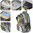 thumbnail image 4 of Black White and Gold Marble Backpack for School,Cute School Bag,Schoolbag with Adjustable Shoulder Straps & Padded Back,16.9 Inch, 4 of 5