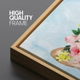 thumbnail image 4 of PixonSign Framed Canvas Print Wall Art Watercolor Corgi with Crown Animals Flower Illustrations Modern Art Contemporary Colorful Multicolor Pastel for Living Room, Bedroom, Office - 24"x36" Natural, 4 of 5