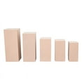 thumbnail image 2 of Balsa Circle 5 Nude Rectangular Pedestal Fitted Spandex Display Stand Covers Set Party Events Decorations Supplies, 2 of 8