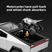 1:32 Cybertruck Pickup Truck Motorhome Toy Cars, Diecast Pull Back Model Cars, Collection Vehicles, Kids Toy for Aged 3 and up, Gift Gray