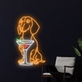 thumbnail image 3 of Handmadetneonsign Dachshund Drinking Martini Neon Sign, Dachshund Dog Art Decor, Martini Wall Decor, 3 of 5