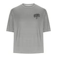 thumbnail image 4 of HOMADLES Mens T Shirts Crewneck Print Soft Beach Casual Short Sleeve Light Gray 4XL, 4 of 4