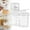 White, variant on ZOURIH 1 L Rice Container, Cereal Container Oatmeal Storage, Airtight Food Dispenser with Easy-pouring Spout & Handy Cup for Flour Grain Beans, Pet Dog Cat Bird Food Storage Container,Yellow