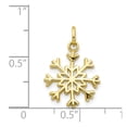 thumbnail image 3 of 10K Yellow Gold Charm Pendant Themed 20 mm 21 Solid Polished Snowflake, 3 of 3