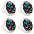 thumbnail image 2 of HemaKayy 4 Pack 1.37" Decorative Cabinet Knobs - Premium ABS Cabochon Glass Drawer Closet Pulls | Durable & Stylish Home Kitchen Furniture Decor | Butterfly, 2 of 8