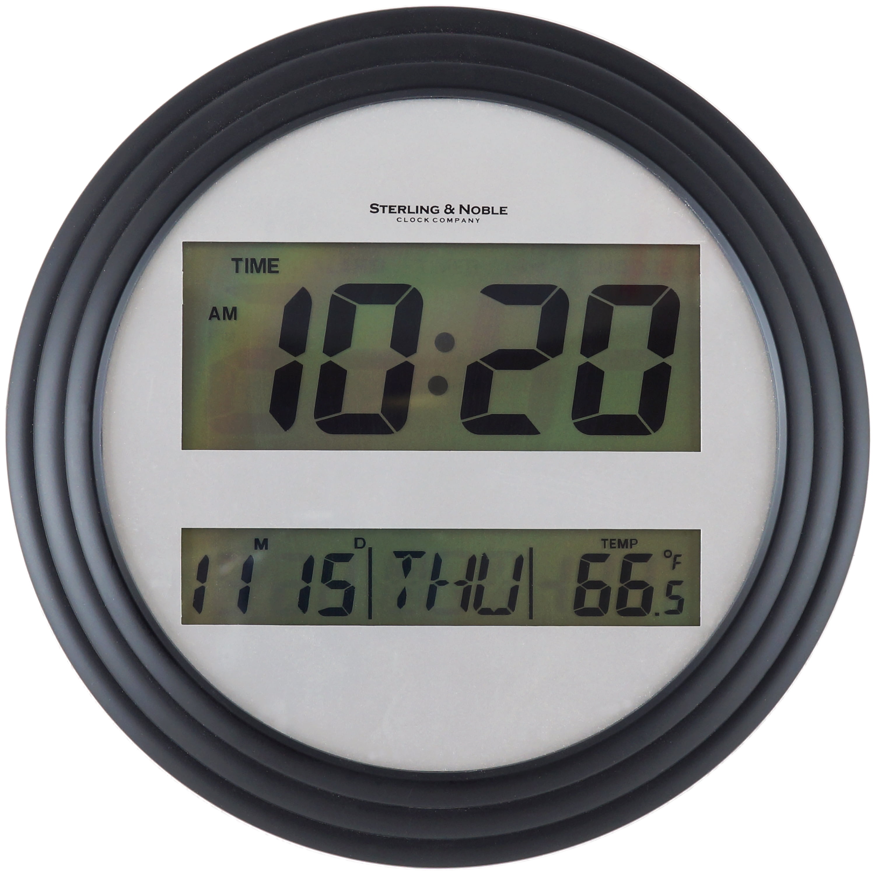 Mainstays ORIGINAL Top Quality Genuine Alarm Home Digital Wall Clock Black 