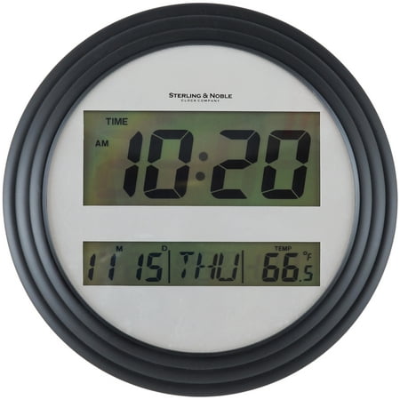 Mainstays Digital Wall Clock, Black (Best Wall Clock For Home)