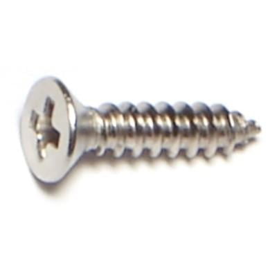 

#4 x 1/2 18-8 Stainless Steel Phillips Flat Head Sheet Metal Screws SMSFSS-124