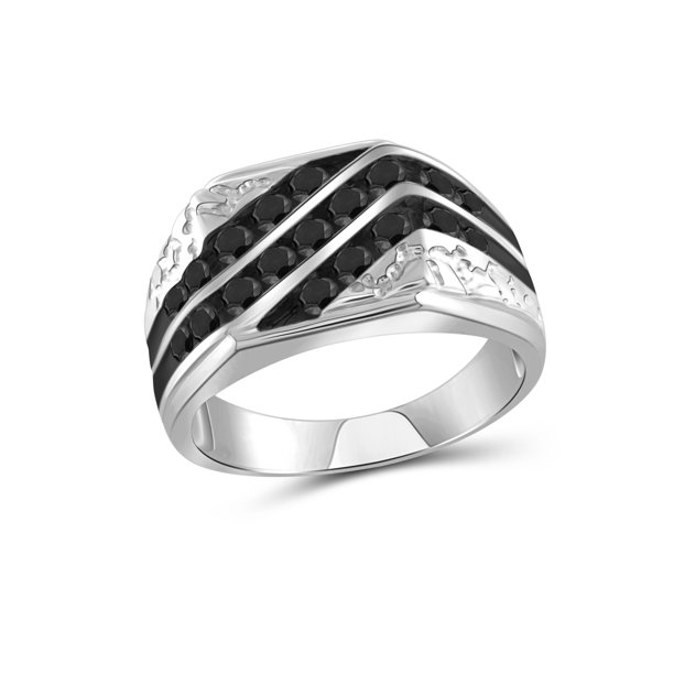 Black Diamond Rings for Men 1CTTW Genuine