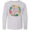 thumbnail image 3 of Inktastic Happy Mother's Day- flowers Long Sleeve Youth T-Shirt, 3 of 5