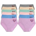 thumbnail image 6 of Angelina Women's Cotton Ribbed Mid-Rise Briefs with Love You Detail (12-Pack), 6 of 7