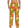thumbnail image 3 of Uemuo Cartoon Pumpkins Pattern Men's Wide Leg Palazzo Lounge Pants with Pockets Light Weight Loose Comfy Casual Pajama Pants-XX-Large, 3 of 9