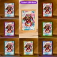 thumbnail image 3 of Hippie Dachshund Portrait Watercolor Tie-Dye Vintage Styles Acrylic Plaque with Wood Photo Frame Box Wiener Dog Lover Gifts Idea Light Box - 00014, 3 of 5