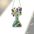 thumbnail image 2 of ViciArt Floral Beaker Acrylic Window Hanging – 9" Holographic Suncatcher, Science Teacher Décor, 2 of 4