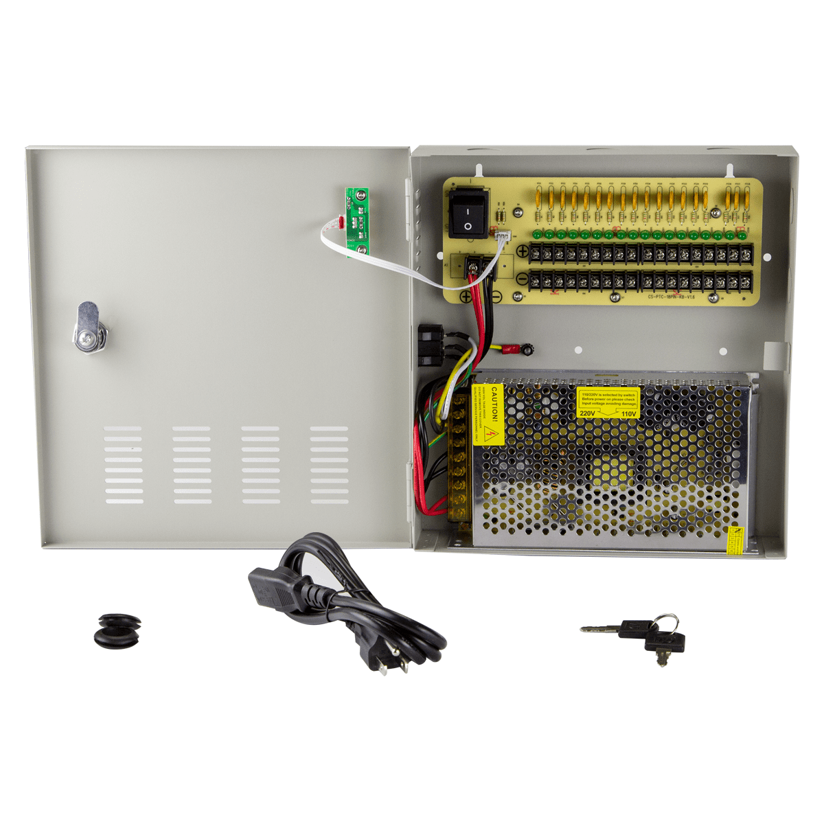 InstallerCCTV 12V DC 15A 18 Outputs CCTV Distributed Switching PTC