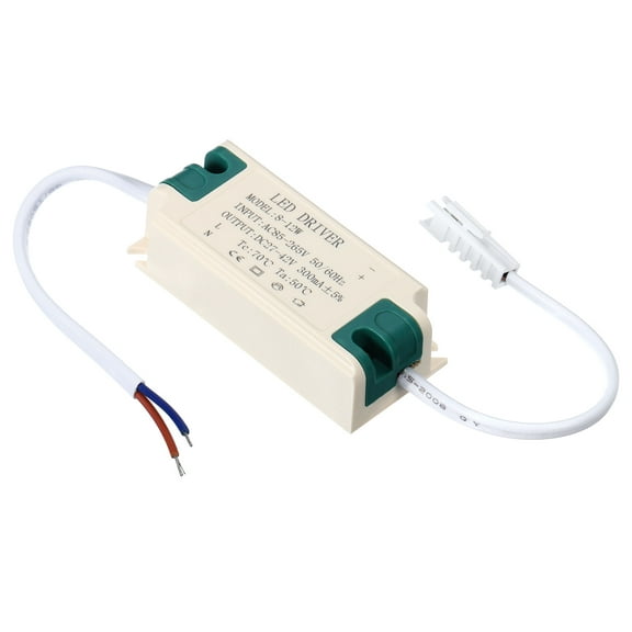 Uxcell 8-12W 300mA LED Driver AC 85-265V Output 27-42V DC Male Connector Transformer 5pcs