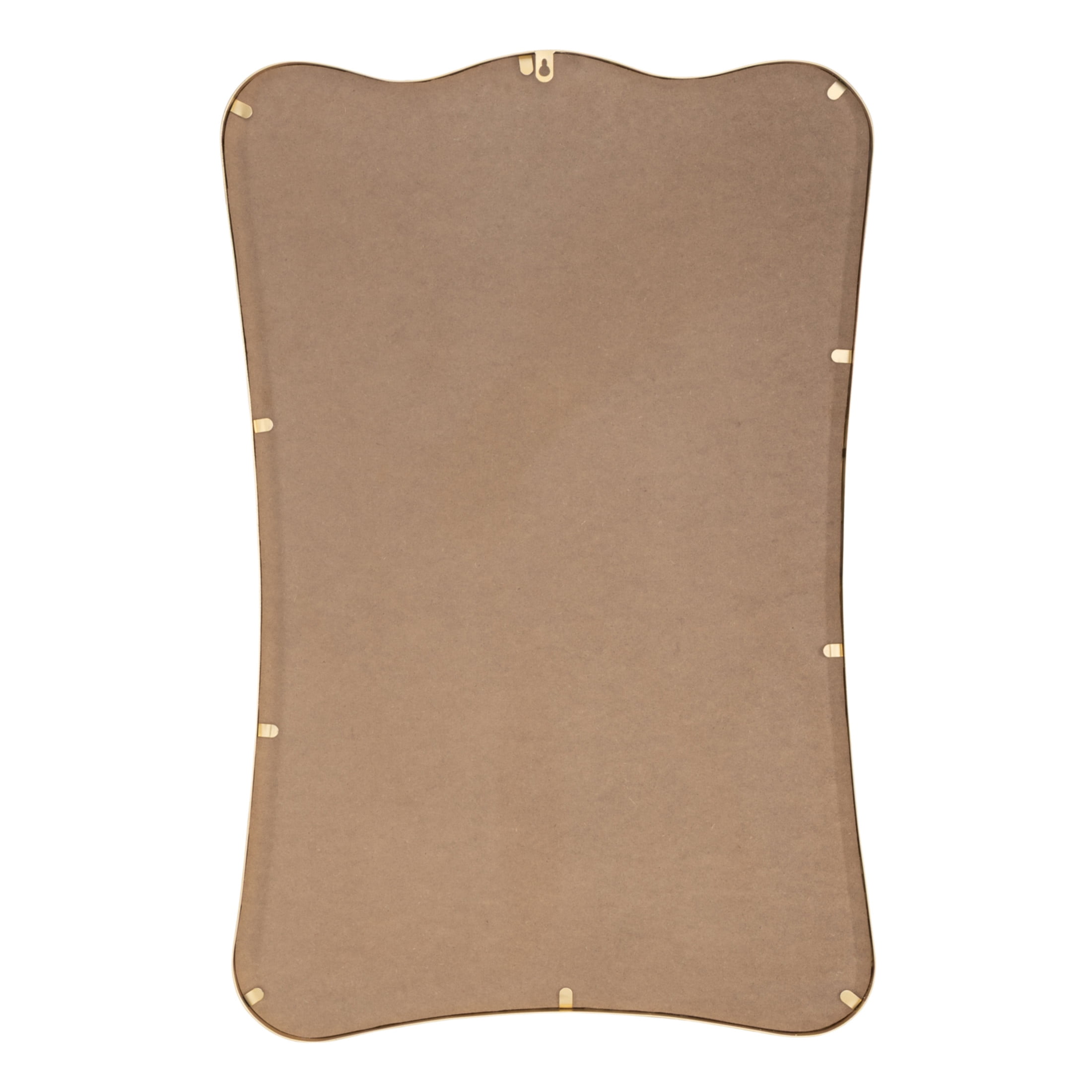 DecMode 24" x 35" Gold Rectangular Wall Mirror