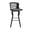 Gray#7, variant on Dining Chairs Verne 30" Swivel Gray Faux Leather and Black Wood Bar Stool,Wooden Dining Chairs