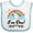 White and Blue, variant on Inktastic 1st Birthday Unicorn Rainbow 1 Year Old Party Girls Baby Bib