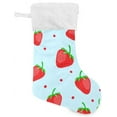 thumbnail image 7 of SKYSONIC Strawberry Christmas Stocking Personalized Large Candy Stocking Hanging Gift Xmas Stockings Decoration for Family Holiday Party Ornaments Decor Fireplace, 7 of 7