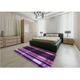 thumbnail image 5 of Ahgly Company Machine Washable Indoor Rectangle Transitional Dark Purple Area Rugs, 3' x 5', 5 of 7