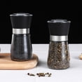 thumbnail image 6 of Manual Spice Grinder Stainless Steel & Glass - Pepper Salt Sesame Spice Grinding Bottle, Adjustable Coarseness Seasoning Mill, Durable Kitchen Tool for Home Cooking & Spice Prep, 5*3in, Black, 6 of 6