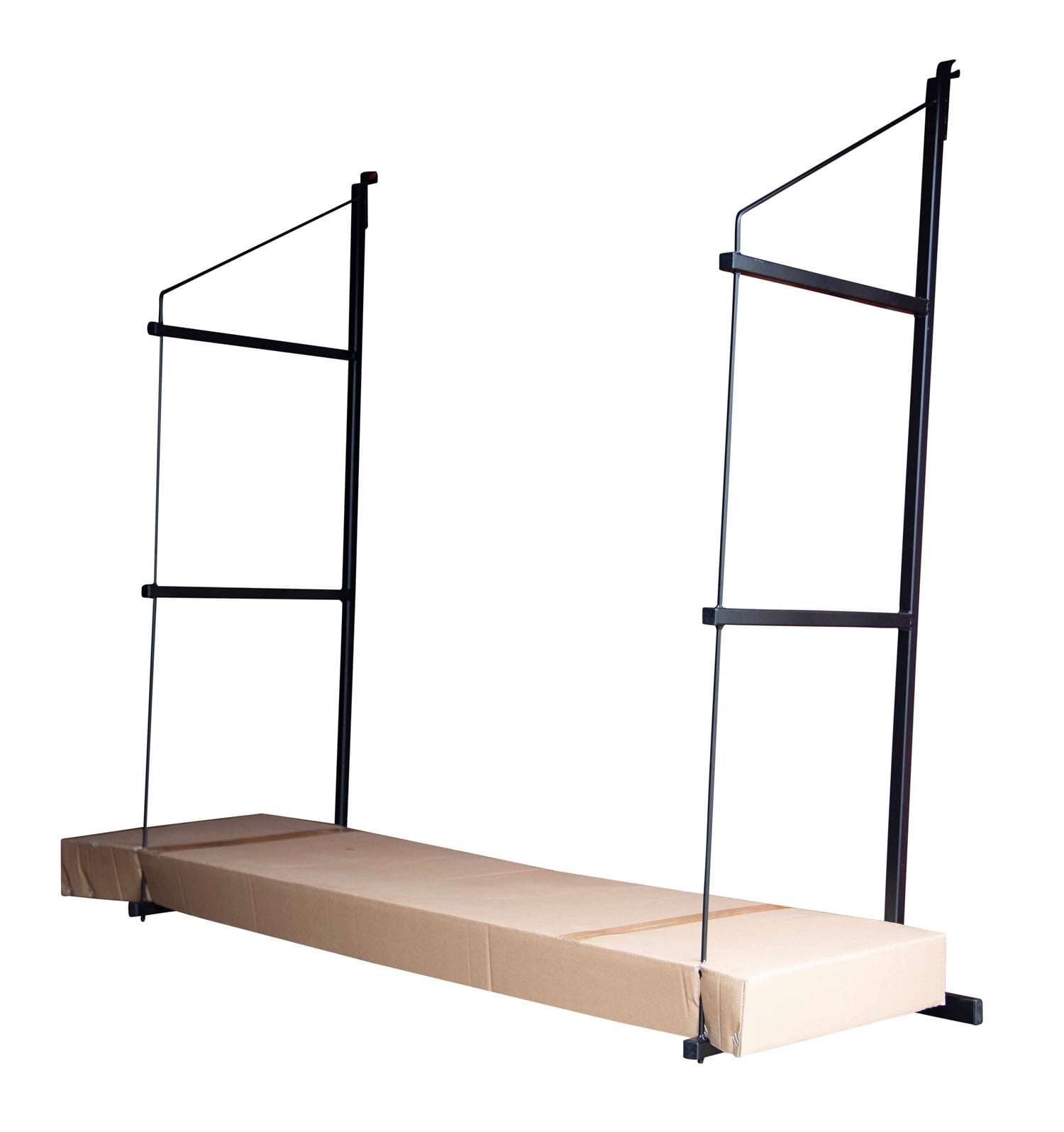 8 Pack of 3 Tier Shipping Container Shelving Bracket with 18"(D) x 60"(H) - Black Powder Coated Steel Shelf Brackets for Heavy Duty Trailer Containers - Easy to Assemble & Remove