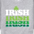thumbnail image 3 of Instant Message - Irish Retro Repeat - Men's Crew Neck Fleece Pullover, 3 of 6
