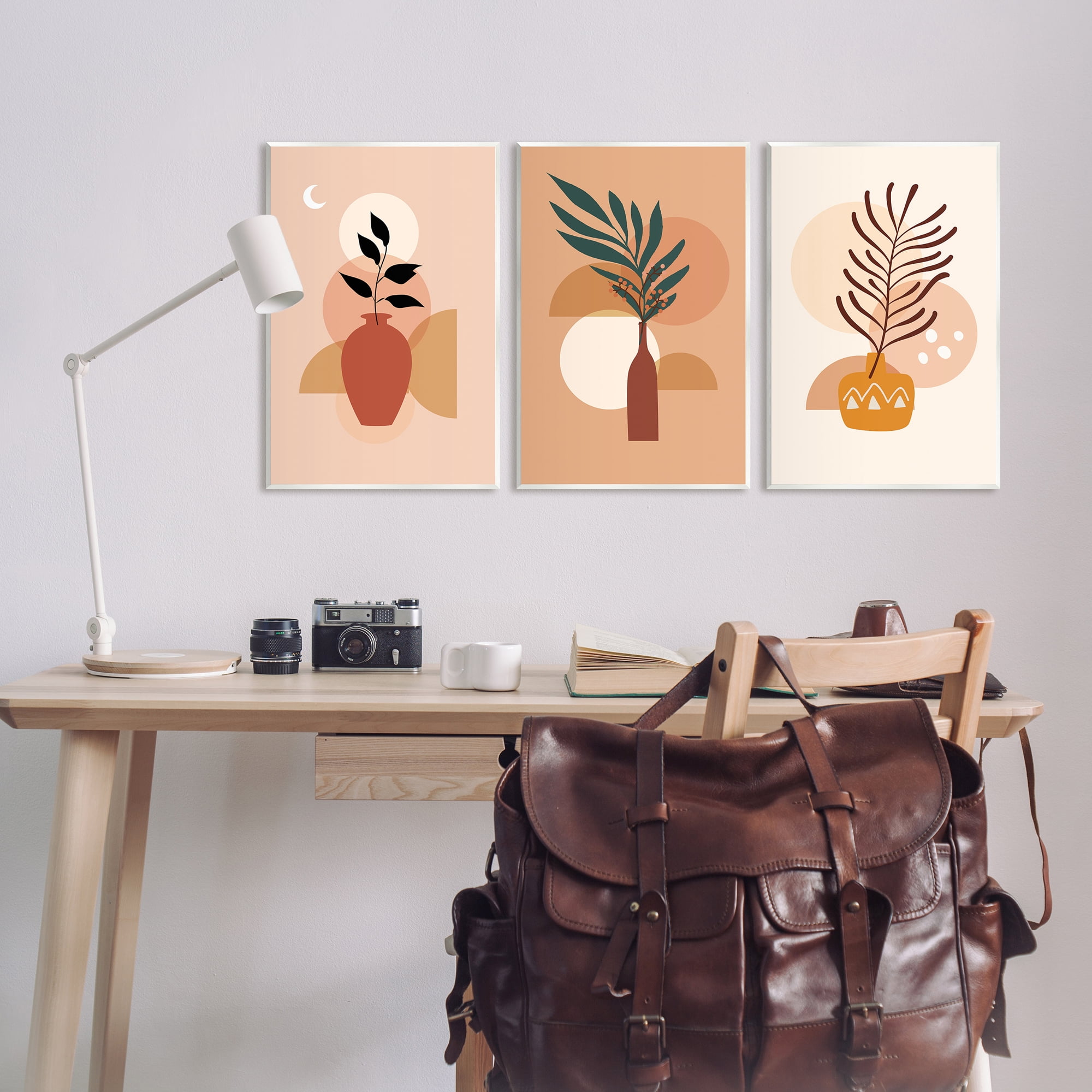 Stupell Industries Boho Plant Vases Botanical & Floral Painting Unframed Art Print Wall Art, 13 x 19