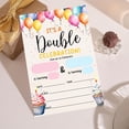 thumbnail image 4 of It's A Double Celebration Birthday Invitations for Girls Boys, Cake Balloons Birthday Party Invitations, 20 Pack Invite Cards with Envelopes, Birthdays Parties Decorations, 4x6 Inch-A14, 4 of 6